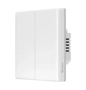 Sonoff Διακόπτης Τοίχου Χωνευτός WiFi Smart Touch TX T5 2C, 2 κανάλια (Λευκό)