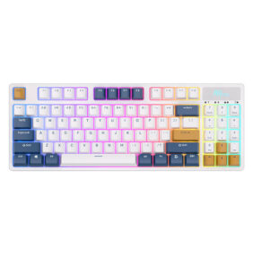 Wireless mechanical keyboard Royal Kludge RK89 RGB, Lemon switch (white) (QWERTY)