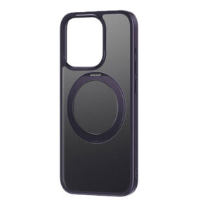 Phone Case with Stand Baseus SkyRing 360° for iP 14 Pro +tempered-glass and cleaning kit (purple)
