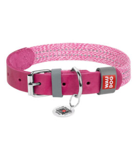 Classic Dog collar Waudog size L pink