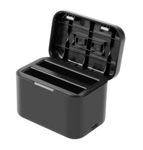 Charging case for batteries and memory cards PULUZ for Insta360 X4 (black)