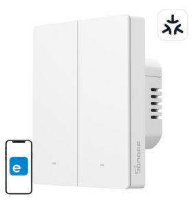 Smart wall switch SONOFF M5-2C-80W Matter (2-channel, to frame)