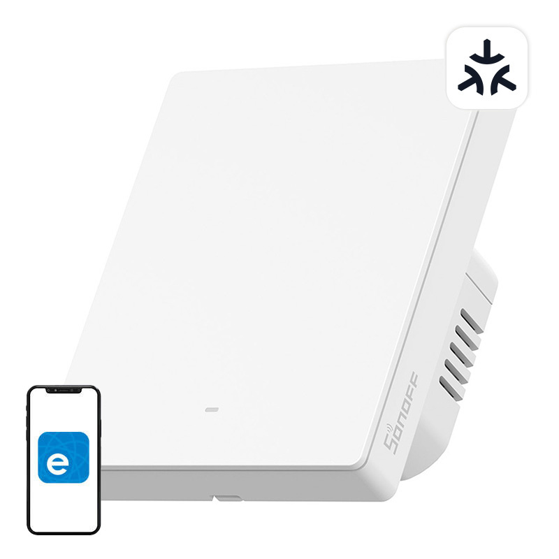 Smart wall switch SONOFF M5-1C-80W Matter (1-channel, to frame)