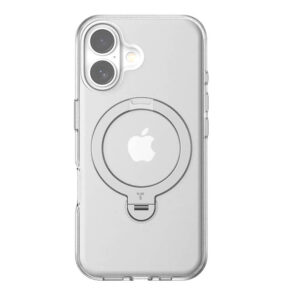 Torras Ostand Spin Case for iPhone 16 Plus (Transparent)