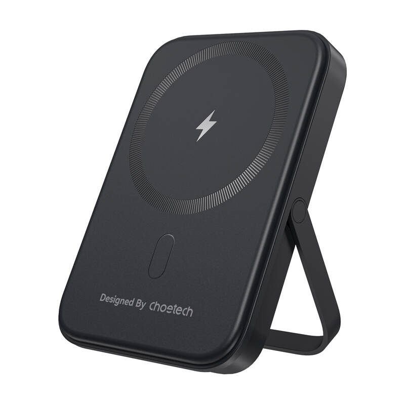 Magnetic Powerbank Choetech B742 5000mAh 20W PD w/ holder (black)