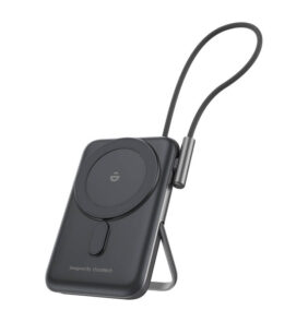 Magnetic Powerbank Choetech B735 10000mAh 20W PD + USB-C cable (black)
