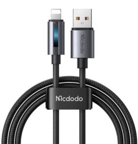 Mcdodo USB-A to Lightning Cable CA-5660 With Breathing Light 1.2m (black)