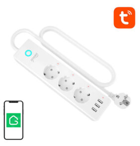 Smart WiFi power strip Gosund P1 PLUS (4x AC schuko, 3x USB-A) Tuya