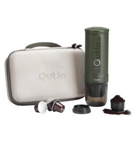 Portable coffe maker bundle Outin Nano 7500mAh (Green) + protective case