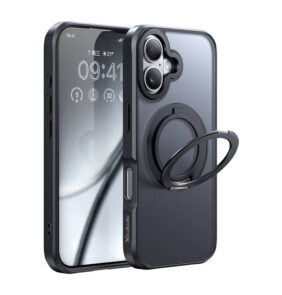 McDodo PC-4931 MagSafe  Case for iPhone 16 Plus with stand (black)