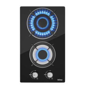 Glass Panel Gas Stove IsEasy MGBG-312A Two-zones
