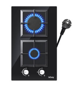 Glass Gas Stove IsEasy MGBG-312S2C two-zones (square)