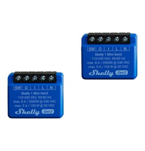 Set of 2 Shelly 1 Mini Gen3 Controllers
