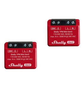 Set of 2 Shelly 1PM Mini Gen3 Controllers