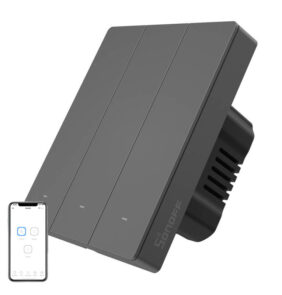 Smart WiFi wall switch SONOFF M5-3C-80 (graphite)