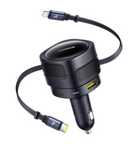CarCharger Baseus C+L & U+C Port 90W Black
