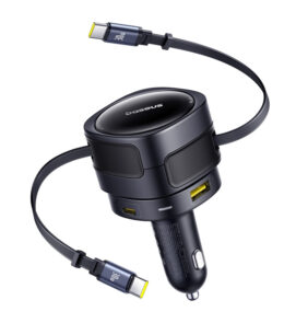 Enjoyment Max CarCharger Baseus C+C & U+C Ports90W Black