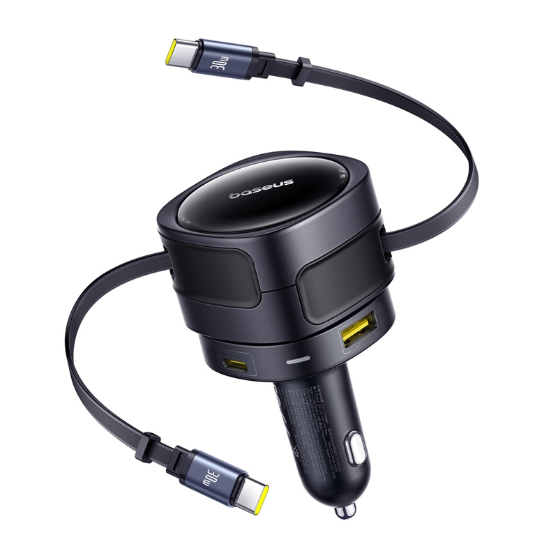 Enjoyment Max CarCharger Baseus C+C & U+C Ports90W Black