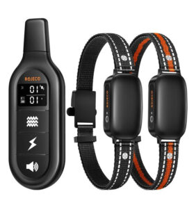 RojecoPD521 1000m Dog Training Collar with 2 collars (black)