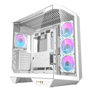 Darkflash DY470 computer case (white) + 4 fans + GPU holder