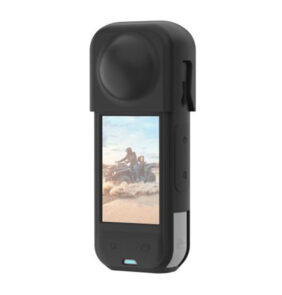 PULUZ Silicone Protective Case with Lens Cover For Insta360 X5 (Black)
