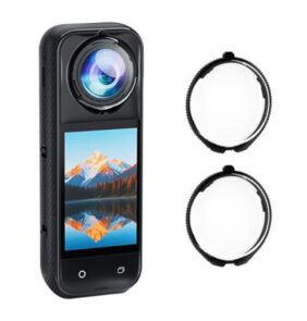 For Insta360 X5 PULUZ Rotating Optical Tempered Glass Lens Guard Protective Cover (Transparent)