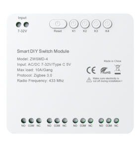 Avatto ZWSMMD ZigBee Switch 4CH Dry Contact 32V DC