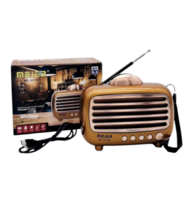 Επαναφορτιζόμενο ραδιόφωνο Retro - MD-1017BT - 410171 - Gold
