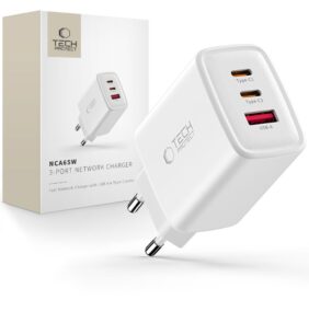 TECH-PROTECT NCA65W-GAN 3-PORT NETWORK CHARGER PD 65W / QC3.0 WHITE