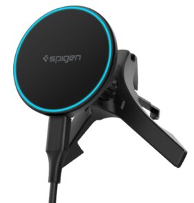 SPIGEN EV15MAQ ESSENTIAL MAGNETIC MAGSAFE VENT CAR MOUNT WIRELESS CHARGER 15W QI2 BLACK