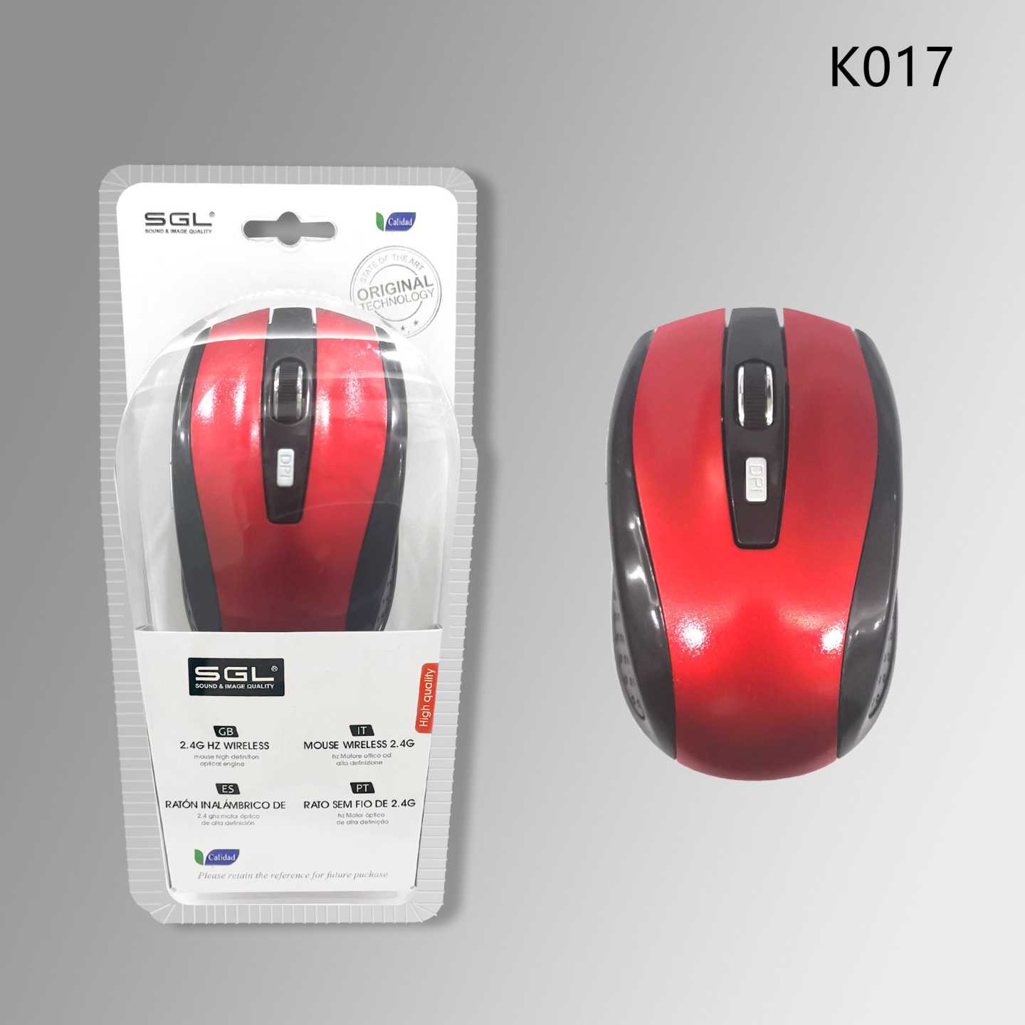 Ασύρματο ποντίκι Η/Υ - K017 - 099125 - Red - Image 2