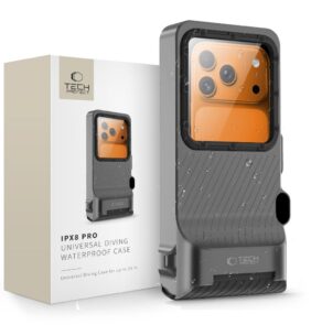 TECH-PROTECT IPX8 PRO UNIVERSAL DIVING WATERPROOF CASE GREY/BLACK