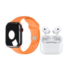 Σετ Smartwatch με ασύρματα ακουστικά Bluetooth & 7 λουράκια - S3000 Pro Max - 814093 - Orange