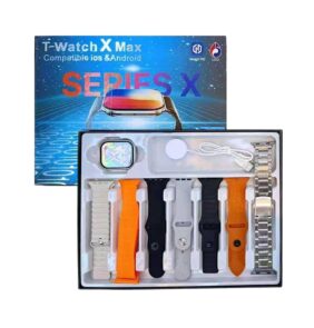 Σετ Smartwatch με 7 λουράκια - T-Watch X Max - 814178 - Grey