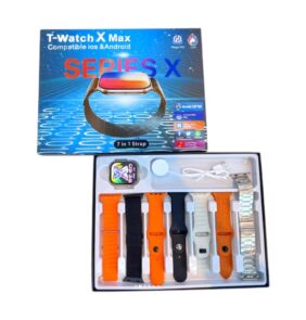 Σετ Smartwatch με 7 λουράκια - T-Watch X Max - 814178 - Orange