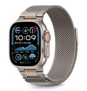 TECH-PROTECT MILANO VANGUARD APPLE WATCH 8 / 9 / 10 / 11 / SE / ULTRA (44 / 45 / 46 / 49 MM) TITANIUM