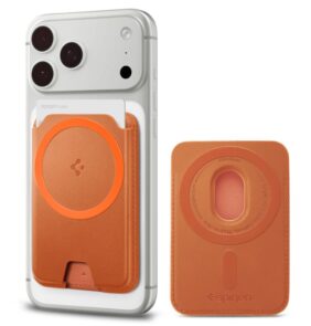 SPIGEN VALENTINUS MAGFIT+ MAGSAFE UNIVERSAL MAGNETIC CARD HOLDER METALLIC ORANGE