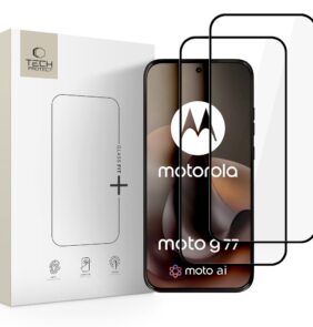 TEMPERED GLASS TECH-PROTECT GLASS FIT+ 2-PACK MOTOROLA MOTO G67 / G77 / G87 BLACK
