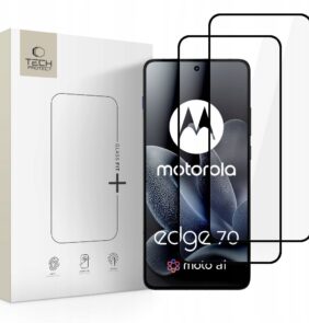 TEMPERED GLASS TECH-PROTECT GLASS FIT+ 2-PACK MOTOROLA EDGE 70 5G BLACK