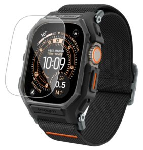 SPIGEN LITE FIT PRO & TEMPERED GLASS APPLE WATCH ULTRA 1 / 2 / 3 (49 MM) MATTE BLACK