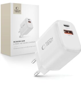 TECH-PROTECT NCA65W-GAN 2-PORT NETWORK CHARGER PD 65W / QC3.0 WHITE