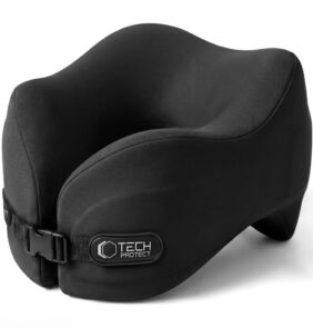 TECH-PROTECT COMFORTREST TRAVEL NECK PILLOW BLACK