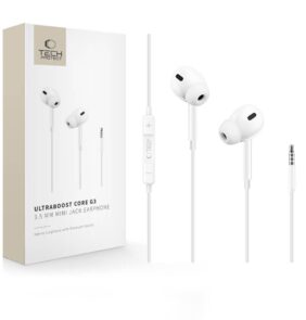 TECH-PROTECT ULTRABOOST MINI JACK EARPHONE CORE G3 WHITE
