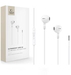 TECH-PROTECT ULTRABOOST MINI JACK EARPHONE CORE G4 WHITE