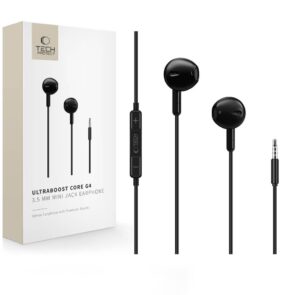 TECH-PROTECT ULTRABOOST MINI JACK EARPHONE CORE G4 BLACK
